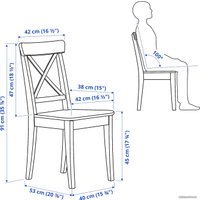 Обеденная группа Ikea Ингаторп/Ингольф 392.541.66 (белый/Нордвалла бежевый)