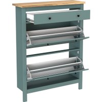 Тумба для обуви Mio Tesoro Сага 92x122 2.08.10.190.16 (темно-бирюзовый/ясень)