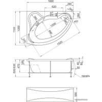 Ванна 1Марка Catania 160x110 R