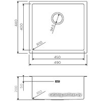 Кухонная мойка Omoikiri Taki 49-U/IF-N