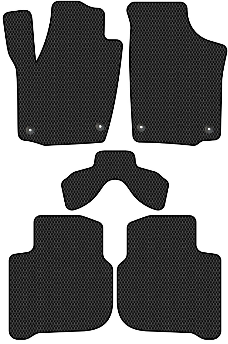 

Комплект ковриков для авто Alicosta Volkswagen Polo VI (лифтбек / MK6) 2020 - Н.В. (черный, ромб)