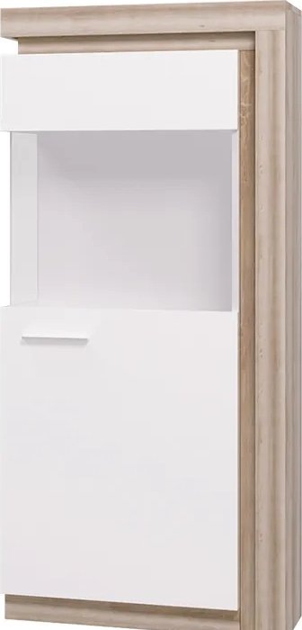 

Шкаф-витрина Ижмебель Люмен 1 белый (снег глянец)