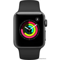 Умные часы Apple Watch Series 3 38 мм (алюминий серый космос/черный)