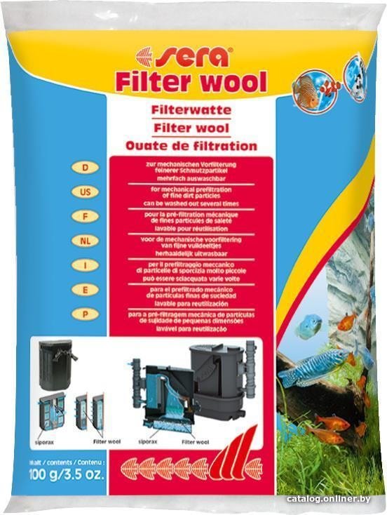 Наполнитель фильтра Sera Filter Wool 0.1 кг