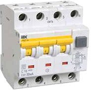 Дифференциальный автомат IEK АВДТ 34 C16 30мА MAD22-6-016-C-30