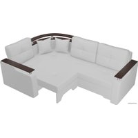 Угловой диван Лига диванов Комфорт 27923 (левый, экокожа, белый)