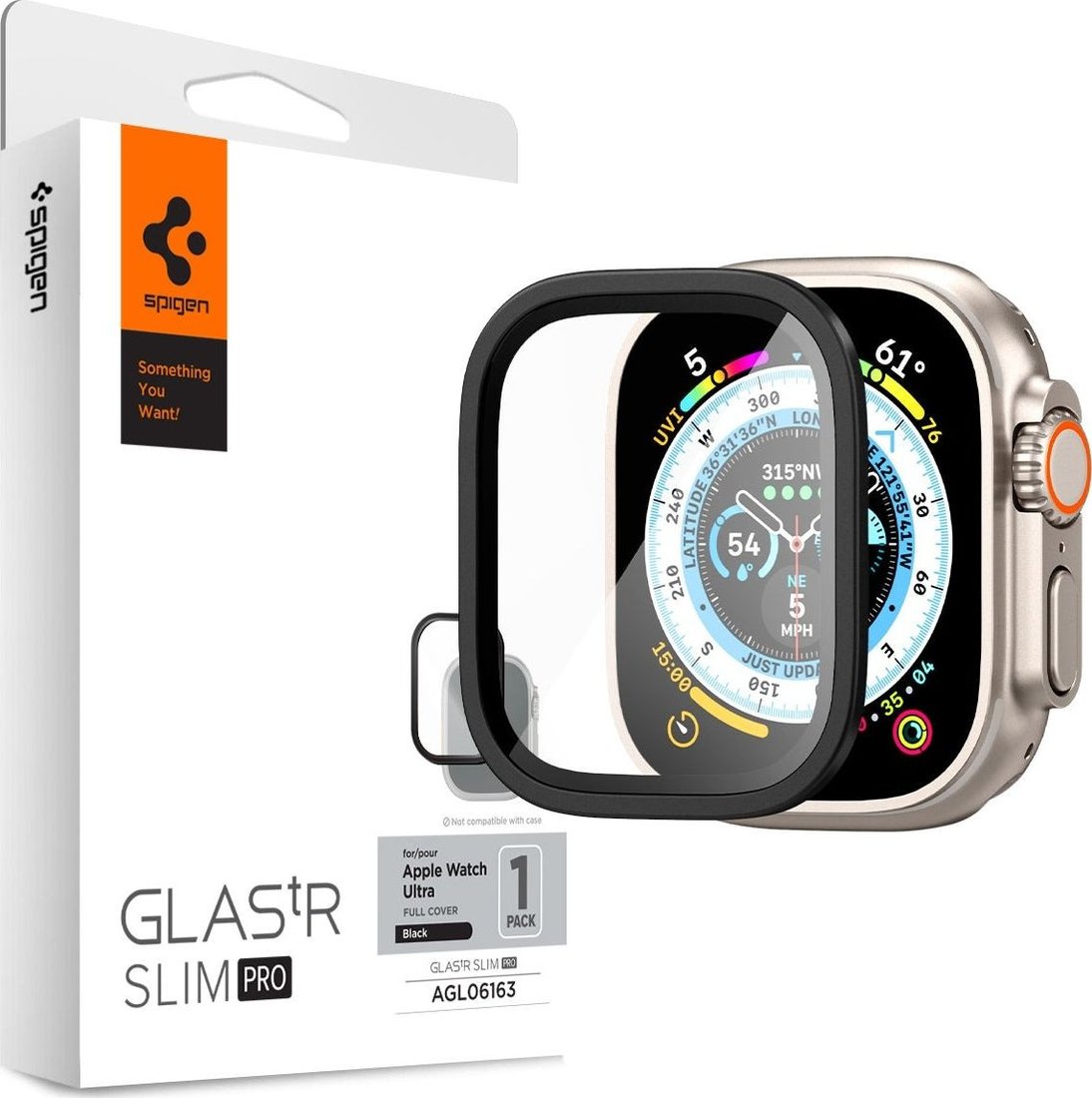 

Защитное стекло Spigen Glass TR Slim Pro для Apple Watch Ultra (49mm) AGL06163