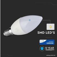 Светодиодная лампочка V-TAC C37 E14 5.5 Вт 3000 К VT-226