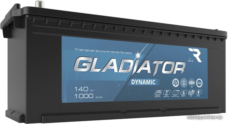 Автомобильный аккумулятор Gladiator Dynamic 6СТ-140L(4) (140 А·ч)