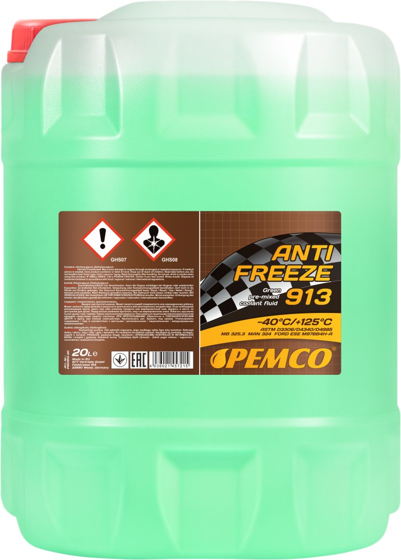 

Антифриз Pemco Antifreeze 913 (-40) 20л