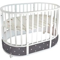 Кроватка-трансформер Sweet Baby Cappellini 7в1 (белый/серый)