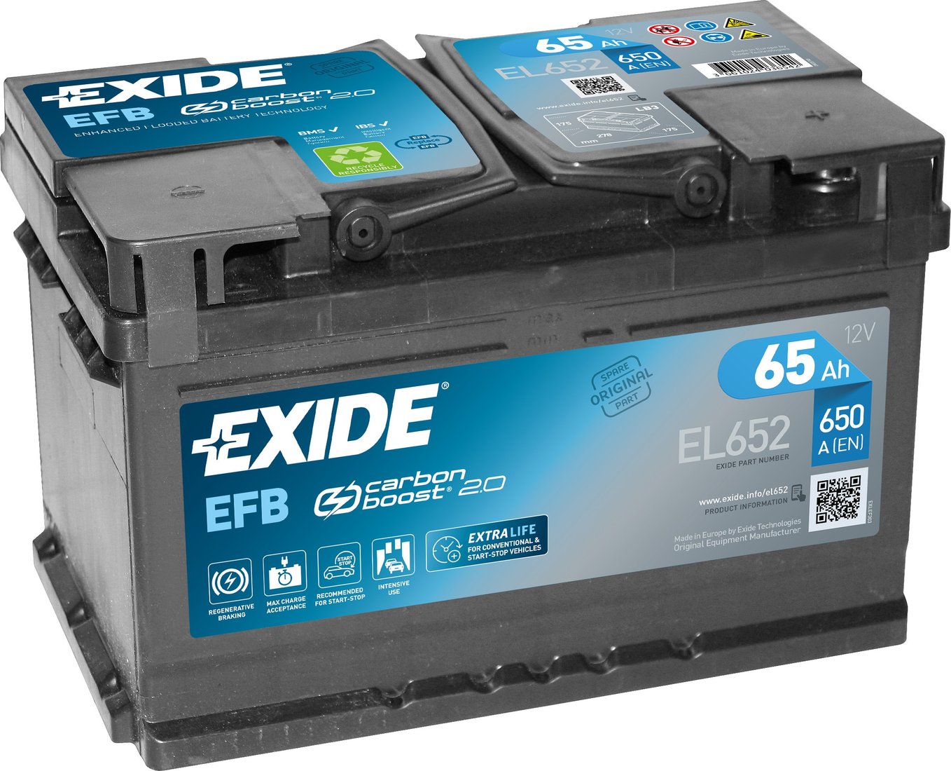 

Автомобильный аккумулятор Exide Start-Stop EFB EL652 (65 А·ч)