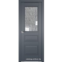 Межкомнатная дверь ProfilDoors 67U L 70x200 (антрацит/стекло дождь белый)