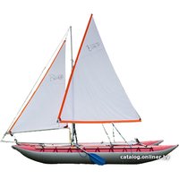 Катамаран Вольный ветер Валдай-4 с парусным вооружением (синий)