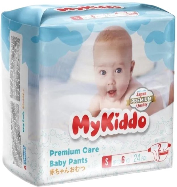 Подгузники MyKiddo Premium S до 6 кг (24 шт)