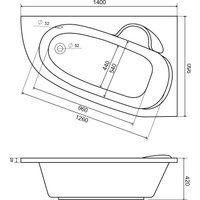 Ванна Lauter Valencia 140x95 2102140R