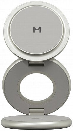 Беспроводное зарядное Magssory Signature Disc Pro для Apple 3 в 1 WCH073 (титановый)