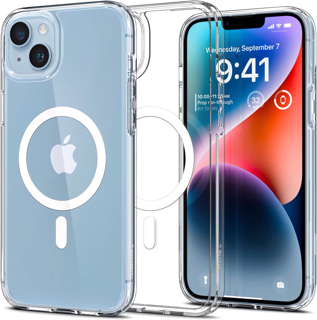 

Чехол для телефона Spigen Ultra Hybrid Mag Magsafe iPhone 14 ACS05048 (белый)