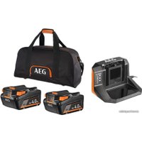 Аккумулятор с зарядным устройством AEG Powertools SETLL1840SLK1 4935479809 (2x18В/4 Ah + 18В, сумка)