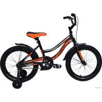 Детский велосипед Lorak Junior 18 Boy (черный/оранжевый матовый)