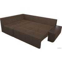 Угловой диван Mebelico Амадэус 109699 (левый, рогожка, коричневый)