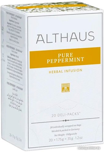 Травяной чай Althaus Pure Peppermint Чистая Мята 20 шт
