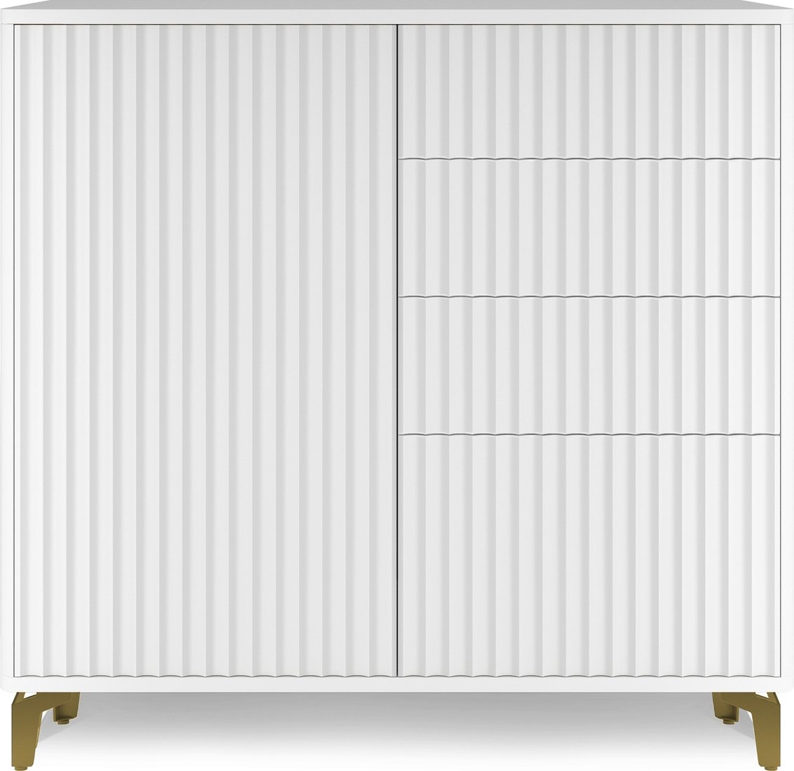 

Комод Shtabe Royal 5063 эко (белый/золото)