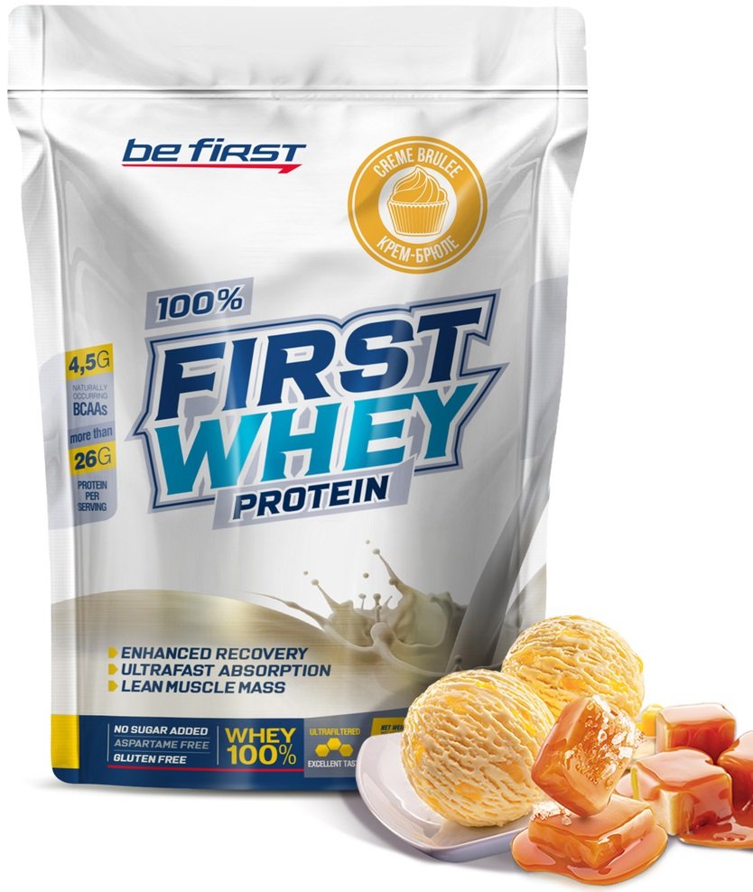 

Протеин сывороточный (концентрат) Be First 100% First Whey Protein (крем-брюле, 900г)