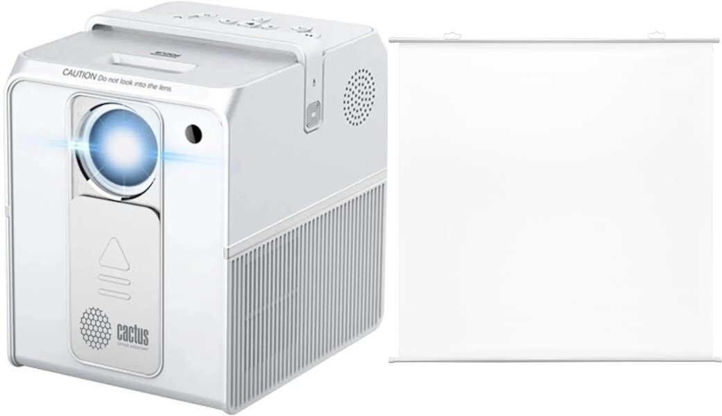 

Проектор CACTUS CS-PRC.04WT.WUXGA-A + Экран CS-PSRM-180X180-WT
