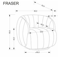 Интерьерное кресло Halmar Fraser (кремовый)
