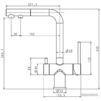 Смеситель Paulmark Serpentine Se213222-418 (черный/черный металлик)