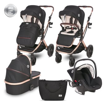 Универсальная коляска Lorelli Glory (3 в 1, black diamonds)