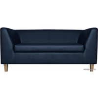 Софа Brioli Дедрик М двухместный (экокожа, L18 синий/светлые ножки)