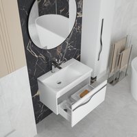  Lauter Тумба под умывальник Eva 69 (белый глянец, ручка из матовой стали)