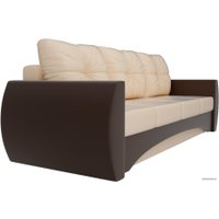 Диван Лига диванов Сатурн 28164 (экокожа, бежевый/коричневый)