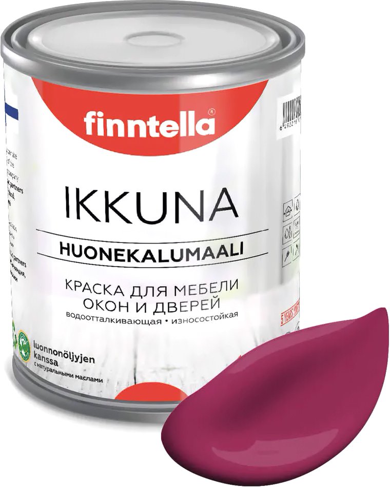 

Краска Finntella Ikkuna Kirsikka F-34-1-3-FL126 2.7 л (светлая вишня)