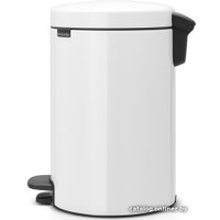 Мусорное ведро Brabantia Pedal Bin NewIcon с корзиной 12 л (белый)