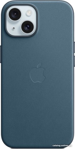 Чехол для телефона Apple MagSafe FineWoven Case для iPhone 15 (тихоокеанский синий)