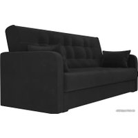 Диван Лига диванов Надежда 103077 (велюр, черный)