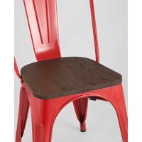 Стул Stool Group Tolix wood (красный глянцевый)