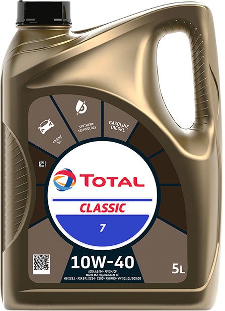 

Моторное масло Total Classic 7 SN/CF A3/B4 10W-40 5л