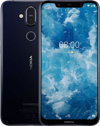 Телефон Nokia 8.1 6GB/128GB (индиго/серебристый)