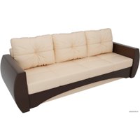 Диван Лига диванов Сатурн 28164 (экокожа, бежевый/коричневый)