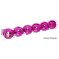 Елочная игрушка Серпантин Глянец шар 6 см 6 шт (розовый) 183-881