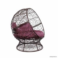 Кресло M-Group Апельсин 11520202 (коричневый ротанг/бордовая подушка)