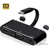 Адаптер USBTOP USB 3.1 Type-C на HDMI/VGA/3.5 мм/USB 3.0/USB-C