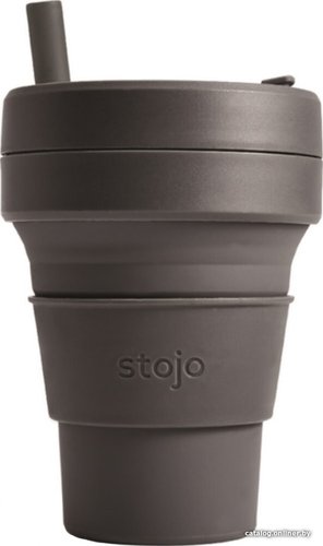 Многоразовый стакан Stojo S2-CBN-C (уголь, 0.47 л)