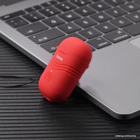 Bluetooth гарнитура Hoco E39 (для правого уха, белый/красный)