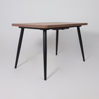 Кухонный стол Мамадома Borg radial-120 раздвижной 120-160х80 (дуб веллингтон/черный)