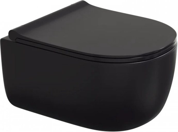 

Унитаз подвесной Bocchi V-Tondo Rimless (черный матовый) 1417-004-0129+A0336-004